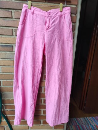Pantalón fucsia de lino sin estrenar