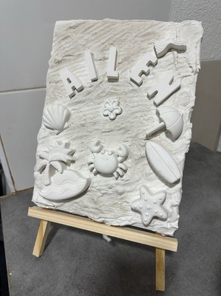 Escayola Personalizada sobre lienzo decorado
