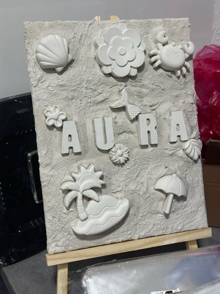 Escayola Personalizada sobre lienzo decorado