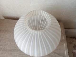 Paralume in vetro decorato - Vintage
