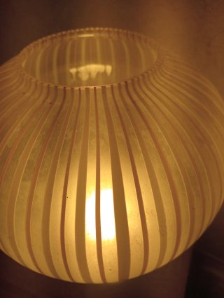 Paralume in vetro decorato - Vintage