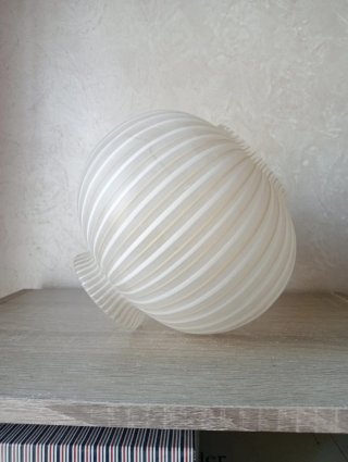 Paralume in vetro decorato - Vintage
