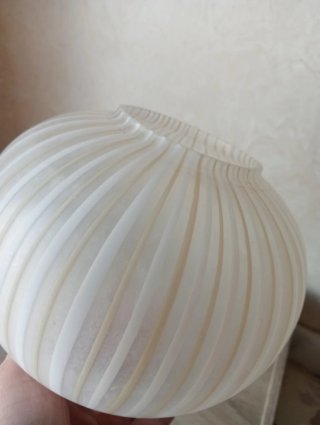 Paralume in vetro decorato - Vintage