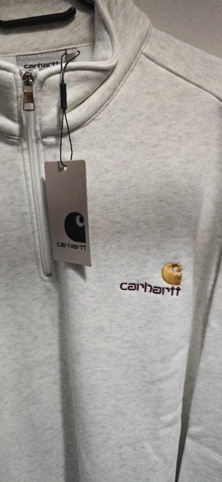 Sudadera Carhartt gris con cremallera