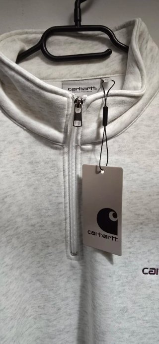 Sudadera Carhartt gris con cremallera