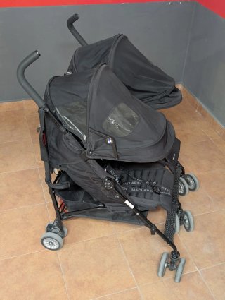 Carrito Gemelar BMW Maclaren Negro
