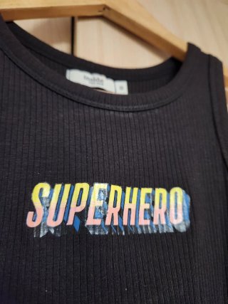 Top Negro Superhero Talla S