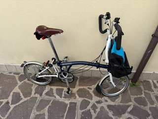 Brompton M6L 2015 Tempest Blue + Brooks + Borsa