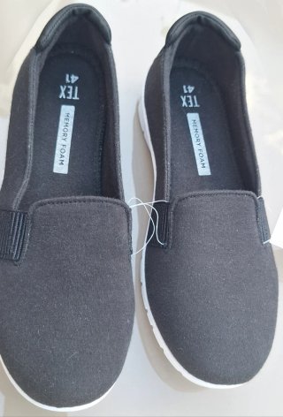 Zapatillas lona mujer negras