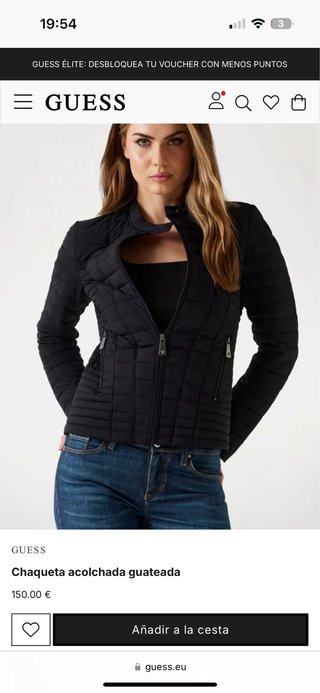 Chaqueta GUESS acolchada marrón Talla S