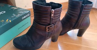 Botas de cuero marrón talla 38
