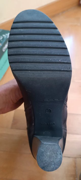 Botas de cuero marrón talla 38