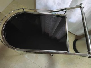 Carrito Camarera Cristal Negro