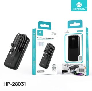 Batería Externa Hopecom 10000 mAh Negra