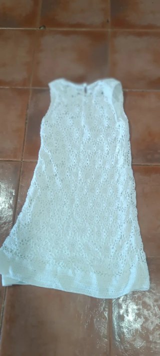 Vestido Massimo Dutti Blanco Verano Talla M