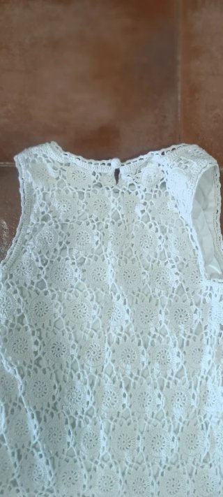 Vestido Massimo Dutti Blanco Verano Talla M