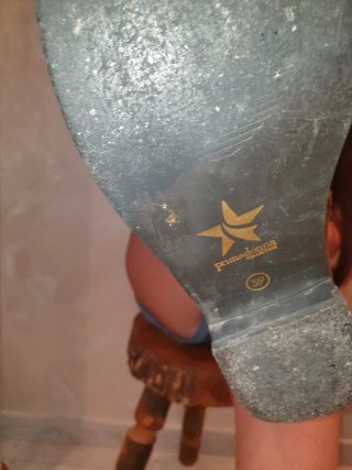 Stivali alti in pelle marrone