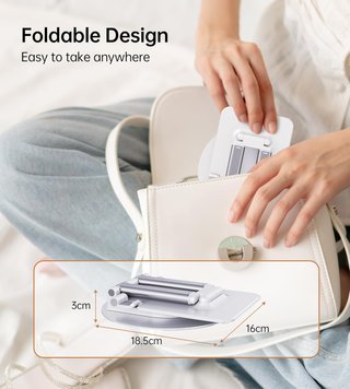 Soporte tablet ajustable con base giratoria