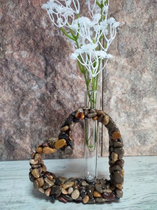 Conjunto Decorativo Corazón y Velas Piedras