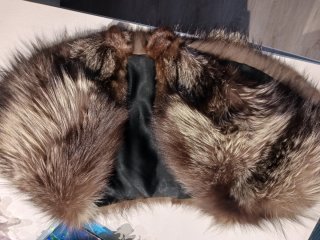 Capelina auténtica de piel de zorro