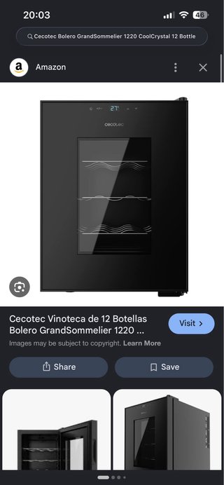 Vinoteca 12 Botellas Cecotec