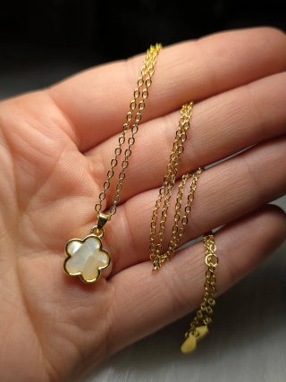 Collana Argento 925 Fiore Madreperla