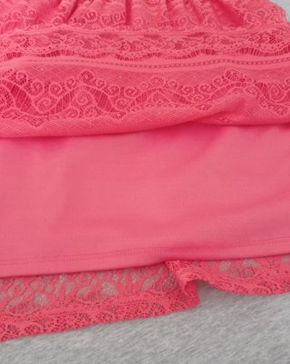 Abito estivo pizzo corallo
