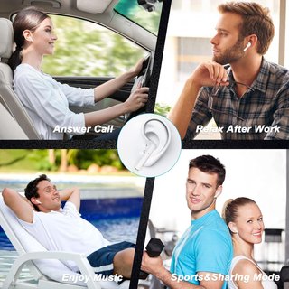 Auriculares Bluetooth inalámbricos con micrófono y