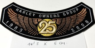 Parche Bordado Harley Davidson 25 Años HOG