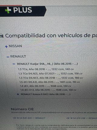 Filtro Mann C 26 280 para nissan y renault