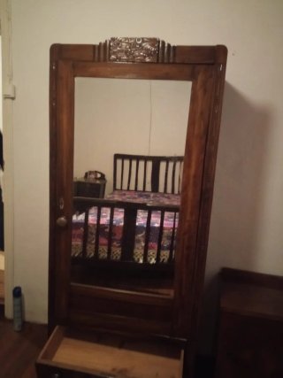 Mueble tocador madera con espejo