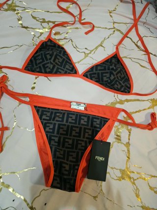 Bikini Fendi Talla M Naranja y Marrón