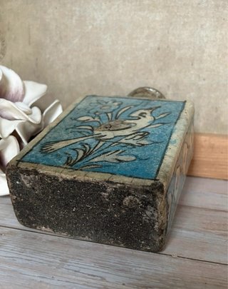 2 fiaschette in ceramica smaltata stile Iznik