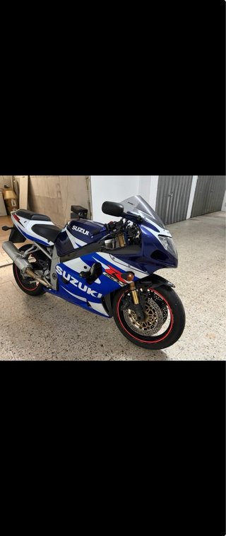 Suzuki GSXR 600 Sportbike Azul/Blanco