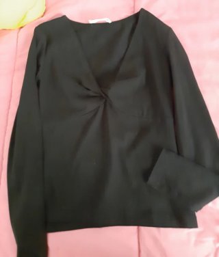 Camiseta Mango cuello pico algodón