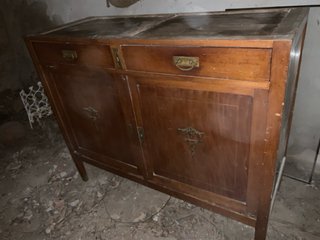 Cómoda y espejo madera marrón