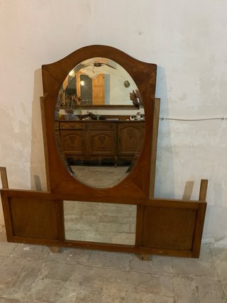 Cómoda y espejo madera marrón