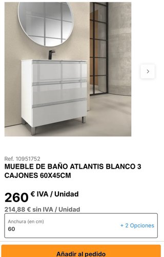 Mueble de baño 60cm
