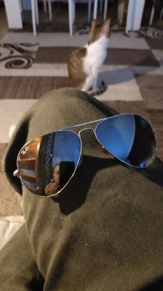 Ray-Ban Aviator 3025 espejo azul auténticas