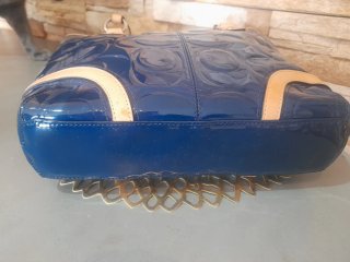 Bolso Coach Azul Charol Original