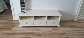 Mueble TV blanco madera