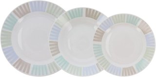 Set di stoviglie in porcellana bianca Quid 18 pezzi
