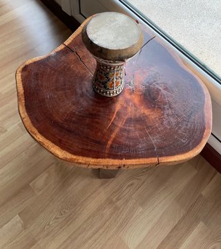 Mesa baja madera maciza salón