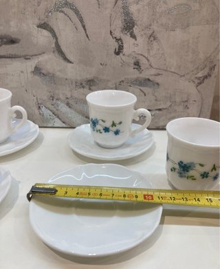 6 Tazas y Platillos Arcopal Veronica Vintage