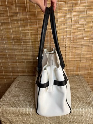Borsa luxury bianca e nera stile handbag elegante