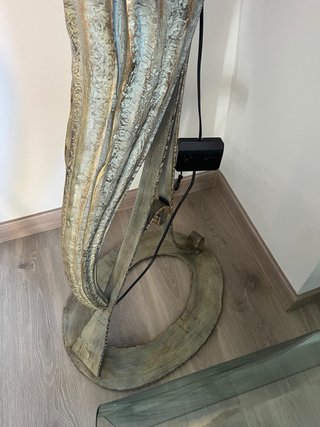 Lámpara Tulipán Beige y Dorada