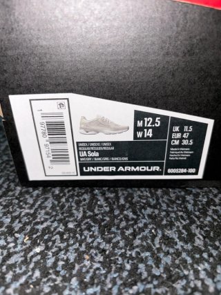 Under Armour UA Sola White Metallic Silver - 47 EU