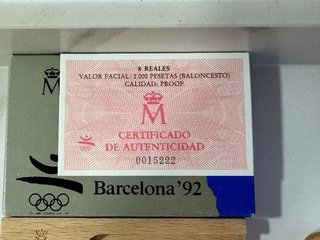 Moneda Plata 2000 Pesetas Bcn 92 Baloncesto
