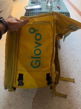 Mochila Glovo repartidor amarilla