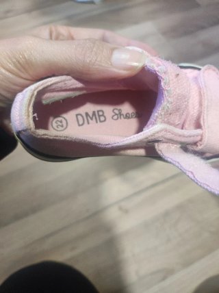 Zapatillas tela rosa velcro talla 22